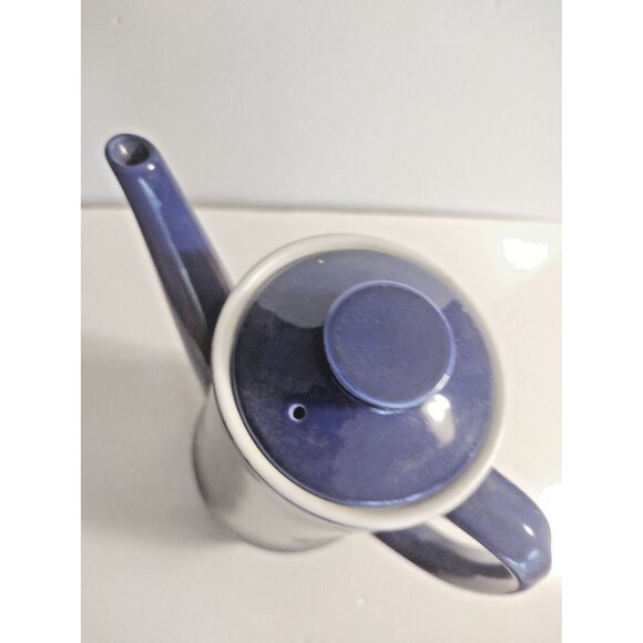 Vintage Cobalt Blue Ceramic Tea Pot by Casual Ceramics Japan 6 cup - Picture 7 of 15